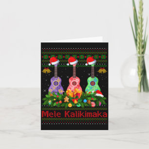 Dames Mele Kalikimaka Ukulele Gitaar Lelijke Kerst Kaart