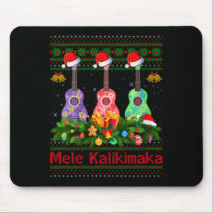 Dames Mele Kalikimaka Ukulele Gitaar Lelijke Kerst Muismat