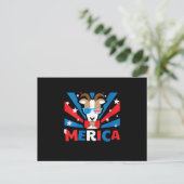 Dames Merica Geit Briefkaart (Staand voorkant)