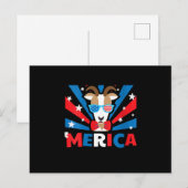 Dames Merica Geit Briefkaart (Voorkant / Achterkant)