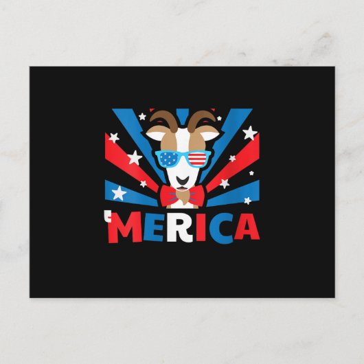 Dames Merica Geit Briefkaart (Voorkant)