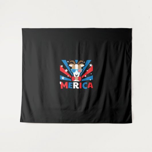 Dames Merica Geit Wandkleed (Voorkant (horizontaal))