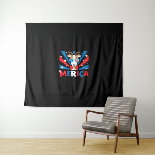 Dames Merica Geit Wandkleed (In Situ (horizontaal))