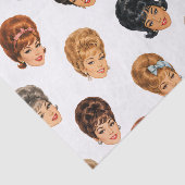 Dames met bouffant uit de jaren 60 tissuepapier (Detail)
