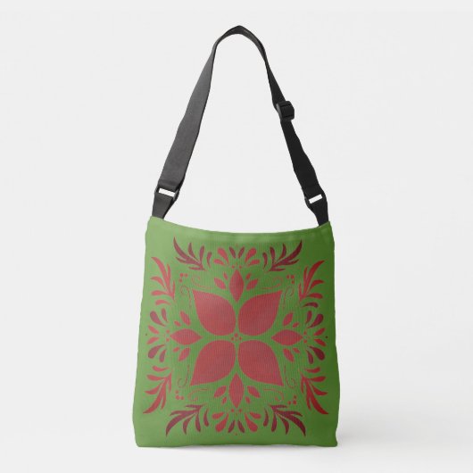 Dames met Kerstmis Crossbody Tas (Voorkant)