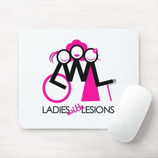 Dames met laesies muismat (Met muis)