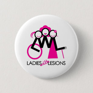 Dames met laesies ronde button 5,7 cm