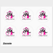 Dames met laesies ronde sticker (Vel)