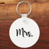 Dames Mevr. Verlovingsbruiloft Bruidsfeest Bruid Sleutelhanger (Voorkant)