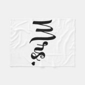 Dames mevrouw verlovings- trouwfeest bruidsfeest b fleece deken (Voorkant (Horizontaal))