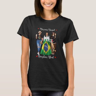 Dames Mexicaans Brazilië Erfgoed Geboren In Mexico T-shirt