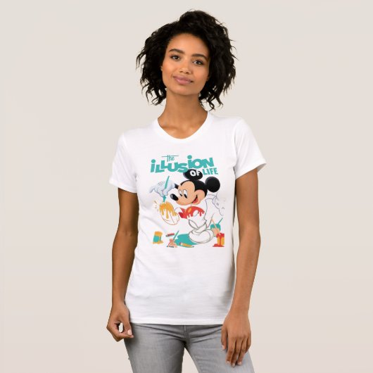 Dames. (Mickey. De schilder) T-shirt (Voorkant volledig)