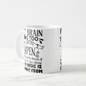Dames Mijn Brein Heeft Te Veel Tabbladen Open Koffiemok (Voorkant links)