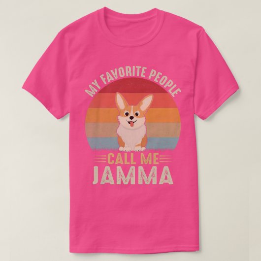 Dames Mijn favoriete mensen noemen me Jamma Schatt T-shirt (Design voorkant)