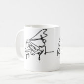 Dames Minimalistische Piano Koffiemok (Voorkant links)