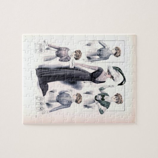  dames mode puzzel legpuzzel (Horizontaal)