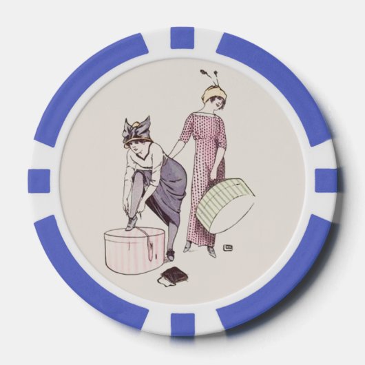  Dames Mode Roze Paarse Poker Chips (Voorkant)