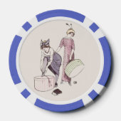  Dames Mode Roze Paarse Poker Chips (Achterkant)