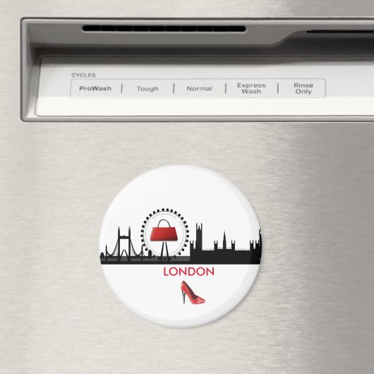 Dames Mode Thema Londen Skyline Magnet (Insitu (Vaatwasser))