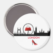 Dames Mode Thema Londen Skyline Magnet (Voorkant / Achterkant)