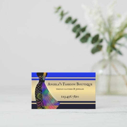 Dames Mode Winkelwinkel Boutique Visitekaartje (Staand voorkant)