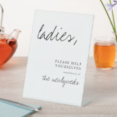 Dames Modern Huwelijk Badkamer Mand Teken Reclamebord Met Voetstuk (Insitu)