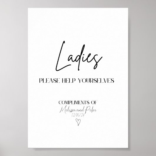 Dames moderne badkamermandje poster (Voorkant)