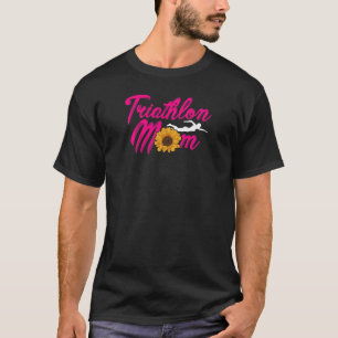 Dames Moeder Grafische Hardlopen Fietsen Zwemmen T T-shirt
