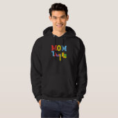Dames Moeder Master Bouwer Moeder Bouwblokken B Hoodie (Voorkant volledig)