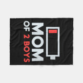 Dames moeder van 2 jongens cadeau van zoon moederd fleece deken (Voorkant (Horizontaal))