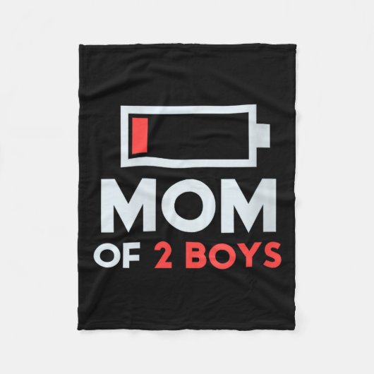 Dames moeder van 2 jongens cadeau van zoon moederd fleece deken (Voorkant)