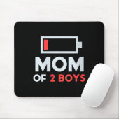 Dames moeder van 2 jongens cadeau van zoon moeders muismat (Met muis)
