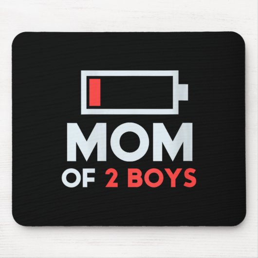 Dames moeder van 2 jongens cadeau van zoon moeders muismat (Voorkant)