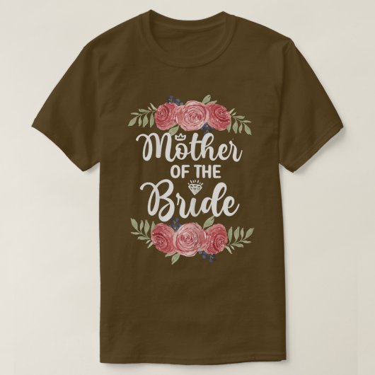 Dames moeder van de bruid bruids douche bruiloft P T-shirt (Design voorkant)