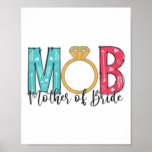 Dames Moeder Van De Bruid Mob Mog Vrijgezellenfees Poster (Voorkant)
