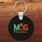 Dames Moeder Van De Bruidegom Mob Mog Moeder Trouw Sleutelhanger (Voorkant)