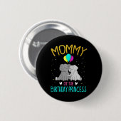 Dames Moeder Van De Verjaardag Prinses Olifant Geb Ronde Button 5,7 Cm (Voorkant /achterkant)