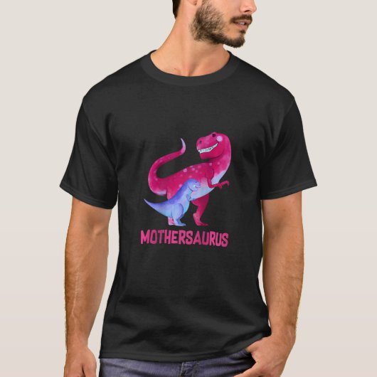 Dames Moedersaurus Schattige Moeder Saurus Dinosau T-shirt (Voorkant)