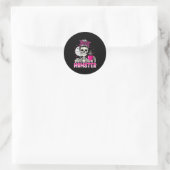 Dames Moederster Schedel Moeder Coffeeliefhebber H Ronde Sticker (Tas)