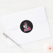 Dames Moederster Schedel Moeder Coffeeliefhebber H Ronde Sticker (Envelop)