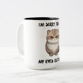 Dames mok, het spijt me, heb ik gerold tweekleurige koffiemok (Voorkant links)