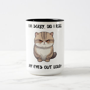 Dames mok, het spijt me, heb ik gerold tweekleurige koffiemok