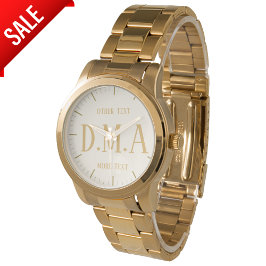 Dames Monogram Horloge Gepersonaliseerd Elegant Kl