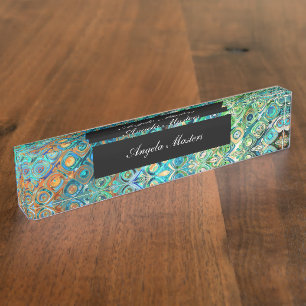 Dames Monogram Modern Abstract Naambordje