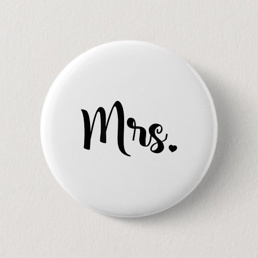 Dames Mrs. Verlovings Huwelijk Bruidsfeest Bruid Ronde Button 5,7 Cm (Voorkant)