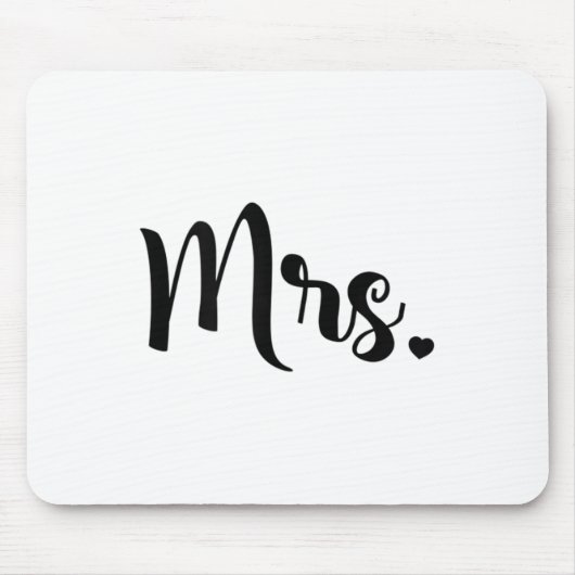 Dames Mrs. Verlovings- Trouw- Bruidsbeurten Bruid Muismat (Voorkant)