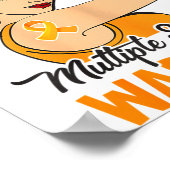 Dames Multiple Sclerose Bewustzijn Ms Krijger Ora Poster (Hoek)