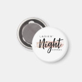 Dames Nacht Aquarel Blush Meidenavondfeest Magneet (Voorkant / Achterkant)