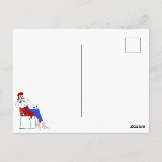 Dames nacht briefkaart (Achterkant)