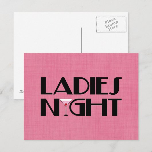 Dames nacht briefkaart (Voorkant / Achterkant)